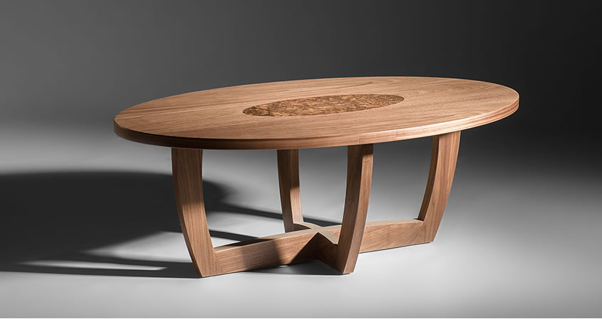 Oval Coffee Table in Walnut